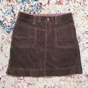 Athleta Washed Velvet Utility Skirt Size 8 Petite